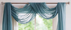 LinenZone Dusty Blue Window Scarf Valance in 144 Inch Size. Use Window Scarves as Canopy Bed or Backdrop Curtains, Curtain Scarf, or Sheer Fabric for Draping. (Amazing 55 x 144, Dusty Blue)