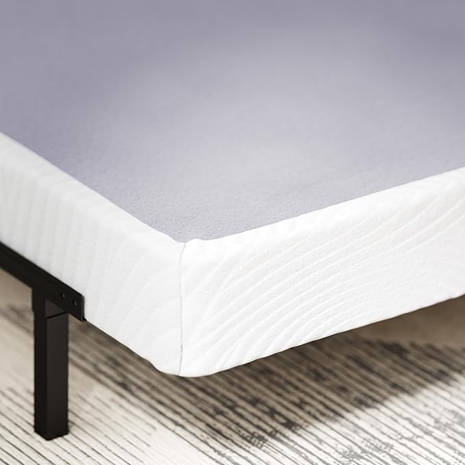 ZINUS Edgar 4 Inch Bamboo Box Spring, Mattress Foundation, Sturdy Bamboo Structure, Low Profile, Easy Assembly, Queen