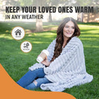 GO Premium Cozy Soft King Size Blanket for Couch, Bed - Light Gray Fleece for Living Room, Bedroom, Home Decor - Large (90x108 Inches)