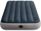 Intex 64781E Dura-Beam Standard Single-High Air Mattress: Fiber-Tech – Twin Size – 2-Step Pump – 10in Bed Height – 300lb Weight Capacity