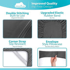 DREAMCARE California King Sheet Sets – 6 pcs Cooling Bed Sheets – up to 21” Deep Cal King Sheets – 2500 Supreme Collection – Extra Soft 100% Brushed Microfiber Hotel Luxury with Side Pocket – D Gray