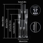 VINCIGANT 8 Arms Clear Candlesticks Holder for Wedding Decorations,Tall Arcylic Candelabra Candle Holder with Shade for Valentines Day Events Party Table Centerpiece,Fit LED Candles