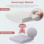 MAXYOYO Black Marble Printed Japanese Futon Floor Mattress, Thicken Sleeping Pad, Roll Up Camping Bed, Folding Couch Topper for Guests, Queen Size