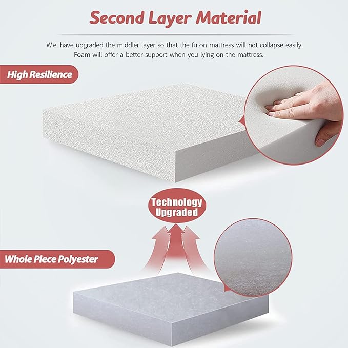 MAXYOYO Bohemian Retro Floor Mattress Vintage Floral Japanese Futon Mattress Roll Up Thicken Sleeping Bed Portable Camping Mattress Floor Lounger Couch Bed Mattress Pad, Full Size