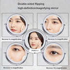 Makeup Mirror Wall Mounted Extra Long Arm, Cosmetic Mirror Magnification, Vanity Mirror 360° Swivel Extend and Fold, Double Sided Bathroom Shaving Mirror Magnifying Mirror Wall Mounted