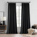KangBang Pinch Pleated Blackout Curtains 95 Inches Long for Sliding Glass Door, 60” Wide Pinch Pleat Curtains for Living Room 2 PCs, Room Divider Elegant Modern Home Decor(60Wx95L, Black)