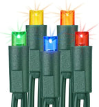 Brizled Multi Color Christmas Lights, 33ft 100 LED Christmas Tree Lights, 5mm Wide Angle Xmas Light, Connectable 120V UL Certified Xmas Light String for Tree Party Wedding Home Indoor Outdoor Decor