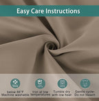 BONZER Mix and Match Curtains - 2 Pieces Branch Print Sheer Curtains and 2 Pieces Blackout Curtains for Bedroom Living Room Grommet Window Drapes, 37x84 Inch/Panel, Taupe, Set of 4 Panels