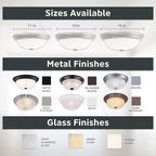 DESIGNERS FOUNTAIN Reedley 2-Lights Flush Mount Ceiling Light, 11 Inch Lighting Fixture for Kitchen, Bedroom, Bathroom, and Hallway, Pewter with Etched Glass, 1257S-PW-W