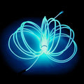 MaxLax EL Wire Ice Blue, 9.8ft/3m Portable Battery Pack Neon Light Strip 360° Cuttable Glowing Rope Lights for Parties, Halloween, DIY Decoration