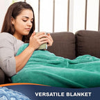 Walensee Fleece Blanket Plush Throw Fuzzy Lightweight (Throw Size 50x60 Turquoise) Super Soft Microfiber Flannel Blankets for Couch, Bed, Sofa Ultra Luxurious Warm and Cozy for All Seasons