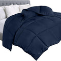 Utopia Bedding Comforter Duvet Insert, Quilted Comforter with Corner Tabs, Box Stitched Down Alternative Comforters Twin Size (Navy)