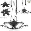 SEOBIOG 2 Pack Plug in Garage Light, Upgraded 200W 20000LM Linkable LED Shop Light, 6500K Ceiling Lights w/ 6 Deformable Panels for Garage, Warehouse, Barn, Basement (Built-in ON/Off Switch)