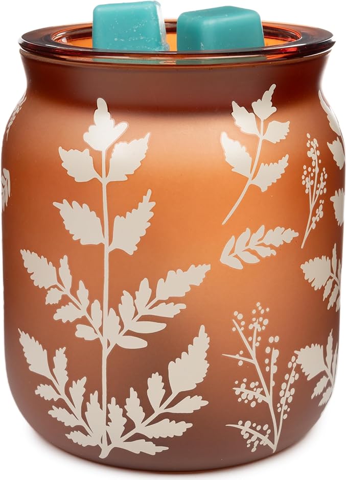 Scentsationals Wax Melt Warmer, Wax Warmer for Scented Wax Melts - Autumn Collection Camille Leaves - Candle Wax Melter for Fragrance Cubes and Tarts