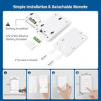 DEWENWILS Wireless Remote Light Switch, Expandable Wireless Wall Switch Kit, No Wiring, No WiFi, 100 Ft RF Range, Programmable, Remote Control Light Fixture for Lamps, Ceiling Lights, Fans