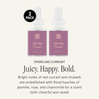 Pura & Aromatique Home Scent Refill - Smart Home Air Diffuser Fragrance - Up to 120-Hours of Luxury Fragrance per Refill - Household Essential - 2 Pack - Sparkling Currant