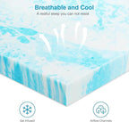 Mattress Topper, King Size Cooling Memory Foam Bed Toppers, 3 Inch Soft Mattress Pads for Sleeper Sofa, RV, Camper, CertiPUR-US Certified