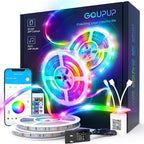 GUPUP LED Strip Lights 30 ft, LED Lights for Bedroom RGB Color Changing Rope Lighting with Remote 5050 12V Tape Lighting DIY Colors for Room, Home Decoration