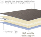 MAXYOYO Japanese Floor Mattress Futon Mattress, 4" Thicken Tatami Mat Sleeping Pad Foldable Roll Up Mat Boys Girls Dormitory Pad Kids Floor Lounger Pillow Bed, Charcoal Grey, Full Size