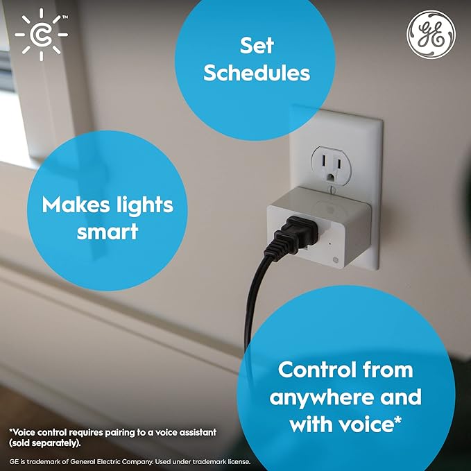 Cync Indoor Smart Plug, WiFi Outlet Socket, Voice Control Outlet, Matter Compatible, Compatible with Alexa and Google Home (3 Pack)