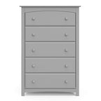 Storkcraft Kenton 5 Drawer Dresser (Pebble Gray) – GREENGUARD Gold Certified, Dresser for Kids Bedroom, Includes Safety-Focused Interlocking Drawer System