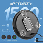 Rechargeable 6" Lighted 10x Magnifying Mirror with Suction Cups & Table Stand