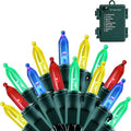 Christmas Lights - Battery Operated String Lights 50 LED String Lights Mini Lights with Auto-Timer and 8 Lighting Modes for Christmas Wreath Party Wedding Garden Home Decoration, Multicolor