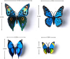 Amaonm 24pcs 3D Vivid Special Man-Made Lively Butterfly Art DIY Decor Wall Stickers Decals Nursery Decoration, Bathroom Décor, Office Décor, 3D Wall Art, 3D Crafts for Wall Art Kids Room Bedroom