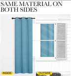 NICETOWN Blackout Draperies Curtains for Kids Room, Window Treatment Thermal Insulated Grommet Blackout Drape Panels for Bedroom (Teal Blue, Set of 2, 34 by 54 inches)