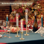 Gold Hurricane Glass Candle Holders: Cadhodenm Tall Glass Candlestick Holder for Wedding Set of 3 Brass Taper Candle Holders Modern Candle Sticks Holder for Table Centerpiece Party Christmas Home