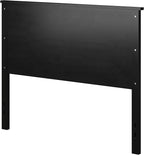 Glenwillow Home Farmhouse Style Wood Panel Headboard in Black - Full Size