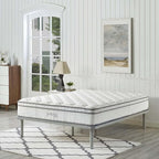 Modway Jenna 10” Innerspring and Memory Foam California King Mattress With Individually Encased Coils, White