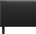 FURINNO Pessac PU Leather Upholstered Platform, Twin, Black
