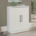 Sauder HomePlus Small Kitchen Pantry Storage Cabinet with Adjustable Shelves, Laundry Bathroom Storage Cabinet, Soft White Finish