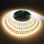 12V 5M/16.4ft LED Strip Light Warm White 3000K 600LEDs Flexible SMD2835 High Brightness No-Waterproof IP20 LED Tape Lights for Bedroom Kitchen Party etc(No Power Supply)