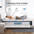 Avenco King Hybrid Mattress - 12 Inch, Medium Firm, Pocketed Springs & CertiPUR-US Foam, Breathable Fabric