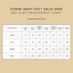 Hercules Xtreme Bed Support Slats, Heavy-Duty Solid Pine Wood Bunkie Board, Full Size