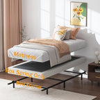 Twin XL Box Springs Bed Base, 5 Inch Heavy Duty Metal Structure with Easy Clean Fabric Bed Cover, Non-Slip, No Noise, Easy Assembly