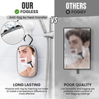TAILI Fogless Mirror for Shower, Wall Hanging Mirror for Travel Camping, Removable Antifog Shaving for Shower Accessories, Bathroom, Portable, Shatterproof for Men, Women-Black