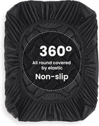 SLEEP ZONE Cooling Mattress Topper California King, Premium Zoned Cool Mattress Pad Cover, Padded Mattress Protector Breathable Washable, Deep Pocket 8-21" (Black, Cal King)