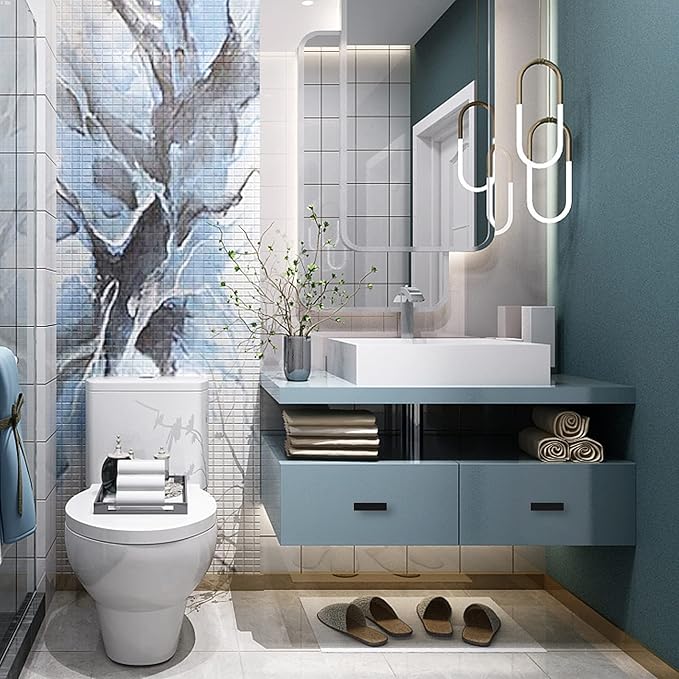 LONTAN 30 Pack Kitchen Cabinet Knobs Black Knobs for Dresser Drawers Sqaure Black Cabinet Hardware for Bathroom Cupboard,Stainless Steel