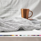 Exclusivo Mezcla Plush Fuzzy Fleece Bed Blanket Twin Size, Super Soft, Fluffy and Warm Blankets, Suitable for All Seasons (Light Grey, 90x66 Inches)