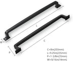 khtumeware 10 Pack 8 Inch Cabinet Handles - Matte Black Cabinet Pulls and Drawer Handles