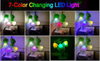 AUSAYE Plug in Night Light, Lotus Leaf Style Mushroom Light LED Nightlights for Kids, Adults, Bedroom, Bathroom,Hallway, Stairs, Kitchen Pack of 6
