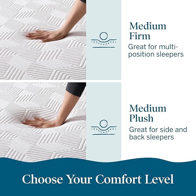 LUCID 12 Inch Memory Foam Mattress - Medium Firm Feel - Infused with Refreshing Bamboo Charcoal and Cooling Gel - Bed in a Box - Temperature Regulating - Pressure Relief - Breathable - Twin Size