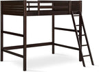 DHP Denver Full Size Loft Bed, Espresso Finish, Sturdy Wood Construction, Space-Saving Design, Kids Loft Bed