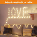 TingMiao 6 Pack Fairy Lights Battery Operated 7.2 ft 20 LED Mini String Lights Waterproof Silvery Copper Wire Firefly Starry Lights for Wedding Bedroom Party Christmas Decor(Warm White)