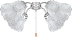 Aspen Creative 23059-4 Transitional Clear & Sandblasted Ceiling Fan Glass Shade.2-1/8"Fitter.Size:4-7/8"D x 5"H.4Pcs/Pack