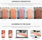 BOURINA Orange Throw Blanket 50x60 Inches Throw Textured Solid Soft Sofa Couch Decorative Knit Blanket