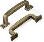 KHTumeWare 2-Pack 5 Inch Cabinet Handles - Brushed Antique Brass Pulls for Drawer & Cupboard